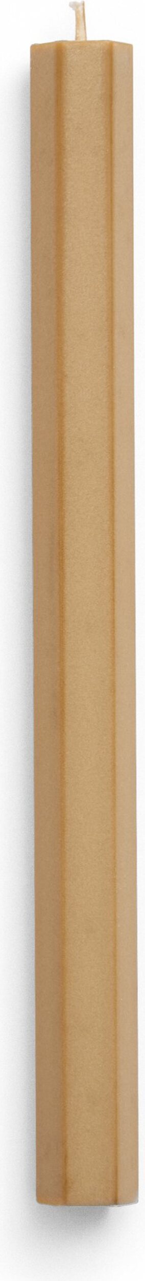 Hexagon Kerze, toffee-braun