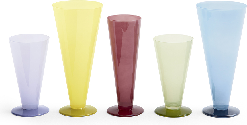 Jarrón cónico de cristal Conical S, verde claro