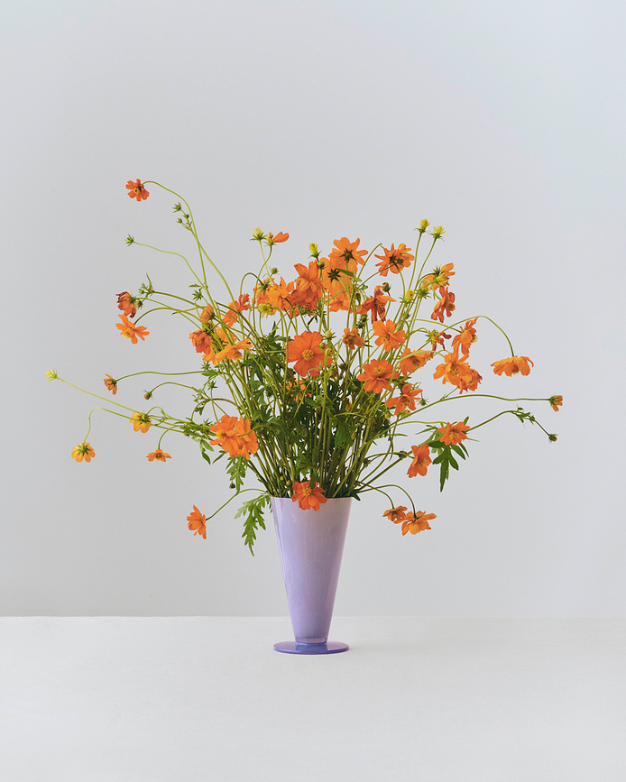 Jarrón cónico de cristal Conical S, verde claro