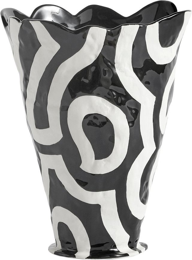 Jessica Hans Shadow Vase, noir et blanc