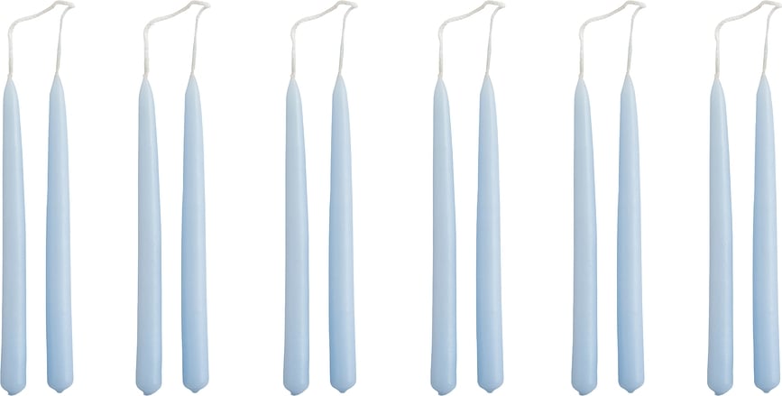 Κεριά Μίνι Κωνικά, γαλάζια, 12 τμχ