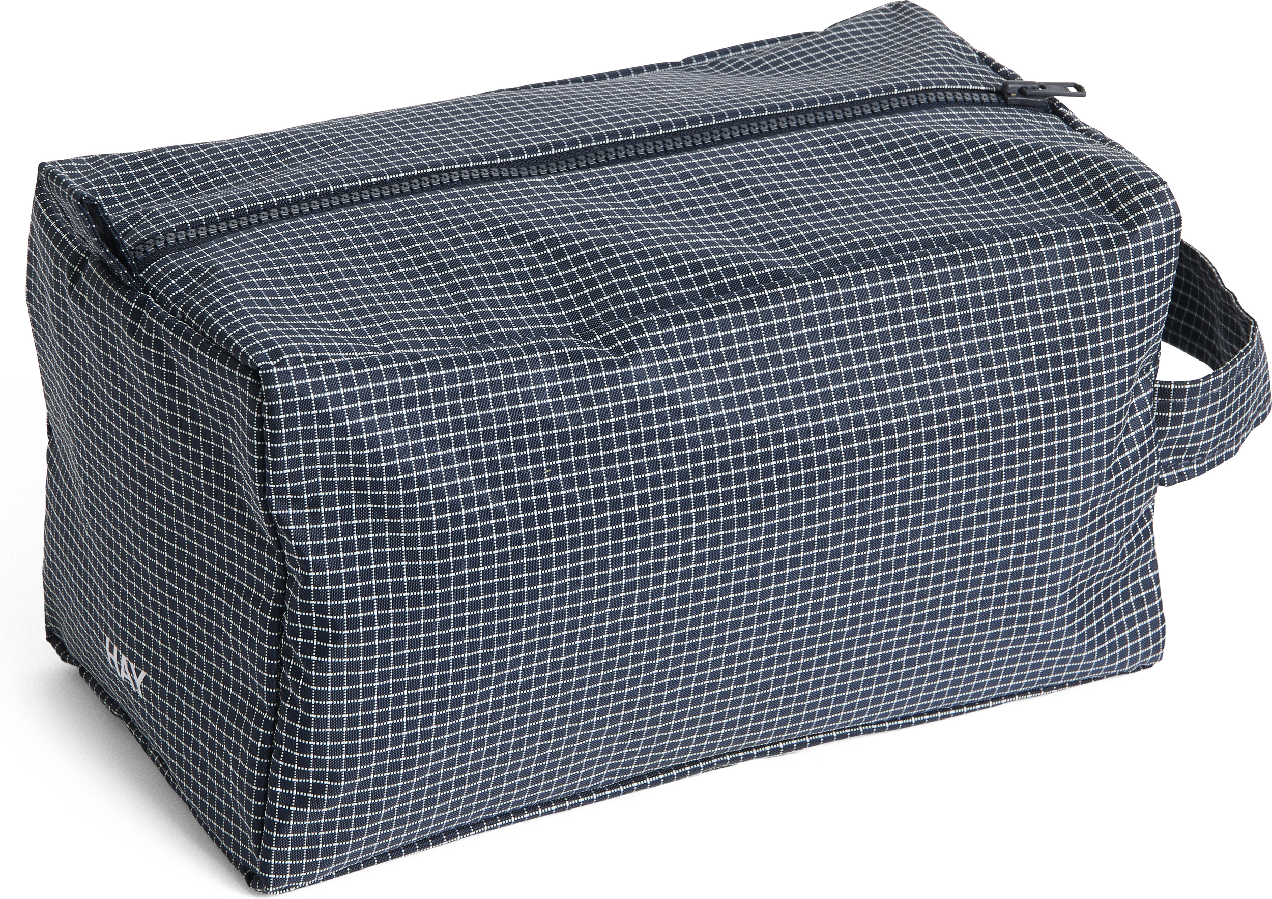 Kulturbeutel Grid Wash M, marineblau