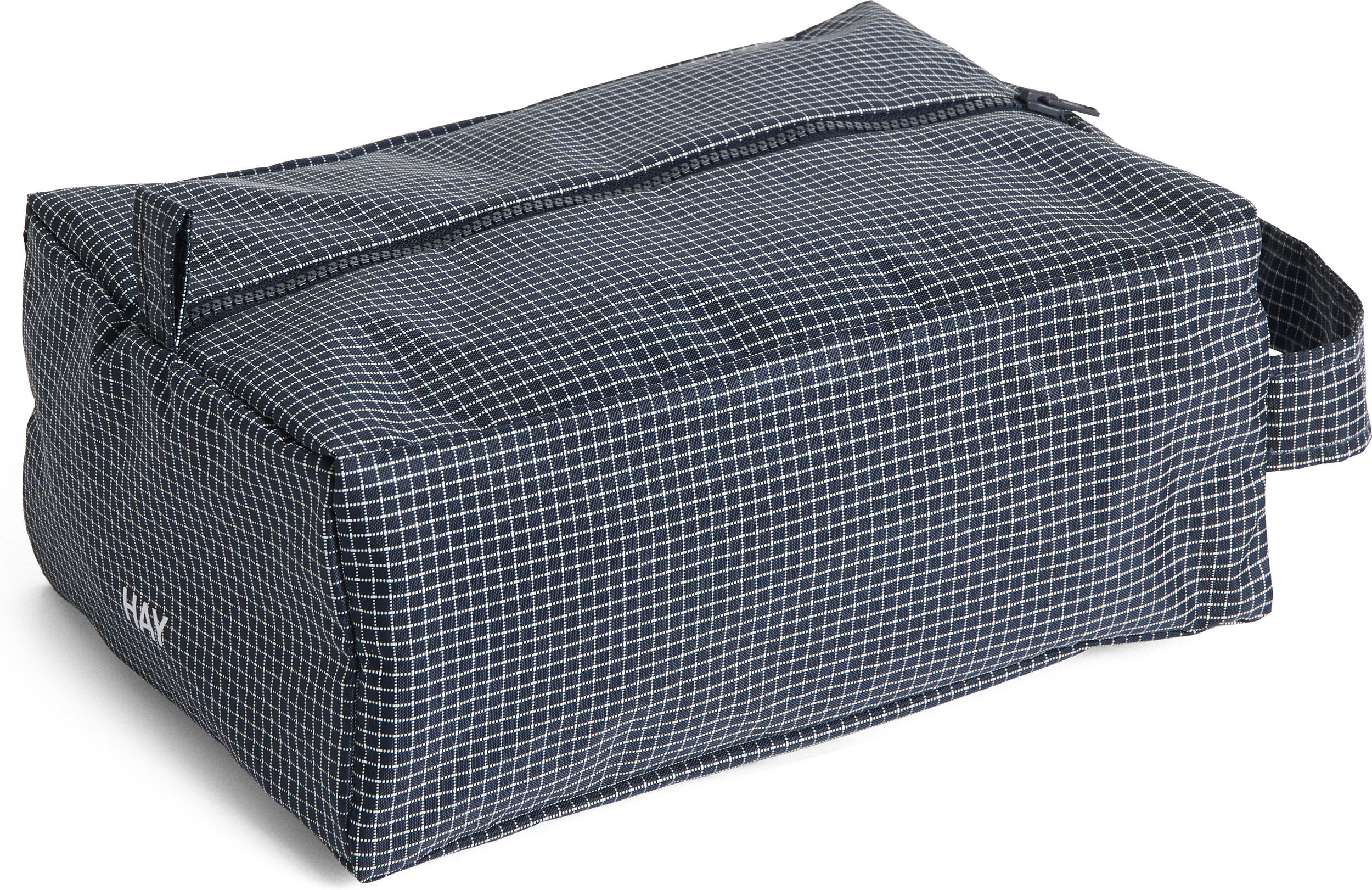 Kulturbeutel Grid Wash S, marineblau