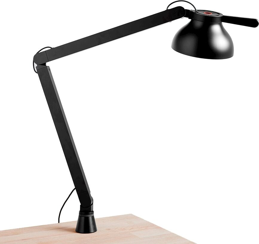 Lampa na pracovný stôl Hay PC s držiakom na dosku čierna