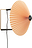Lampa ścienna Matin 30 cm brzoskwiniowa