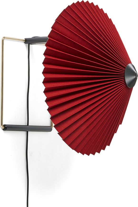 Lampada a muro Matin 30 cm rossa scura
