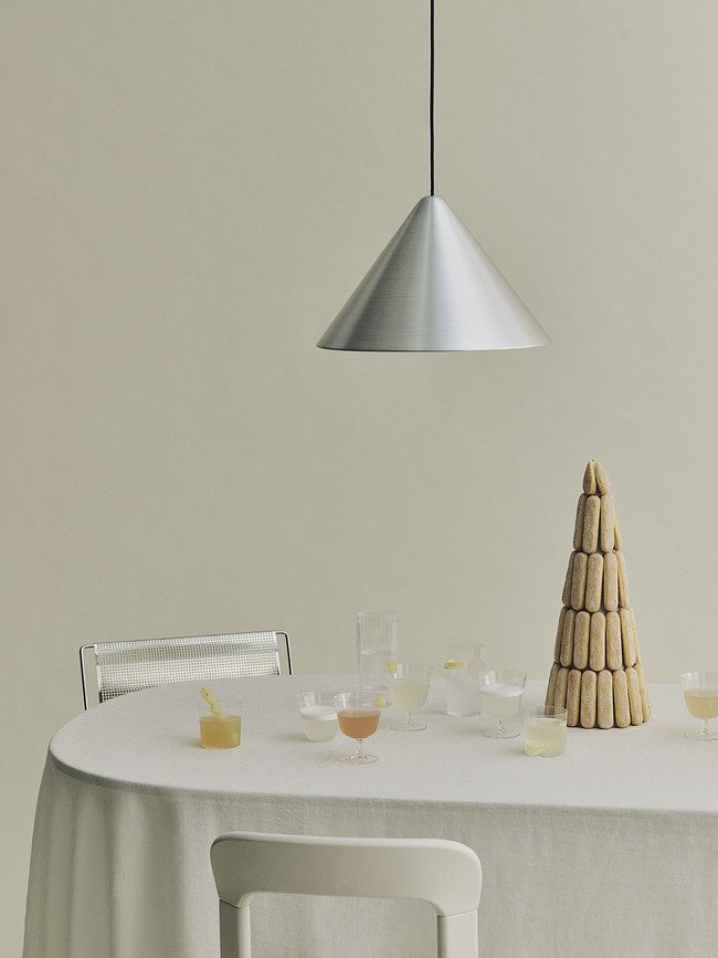 Lámpara colgante Compass 43 cm, plateada