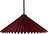 Lámpara Colgante Matin, 30 cm, burdeos