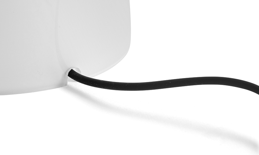 Lámpara de Mesa de cristal Pao, blanca