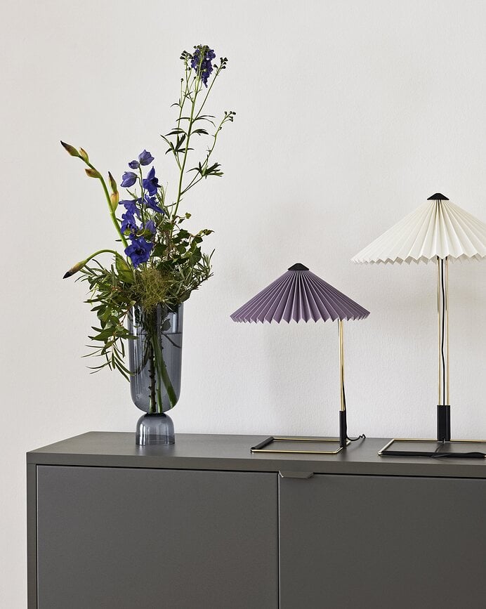 Lámpara de Mesa Matin, de latón pulido, 30 cm, amarilla