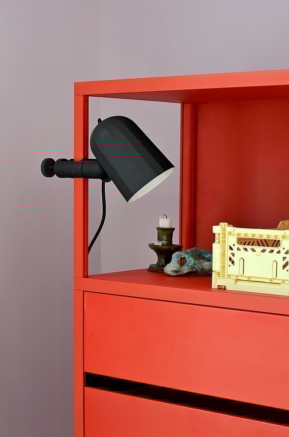 Lámpara de pinza Noc Clip, color crema