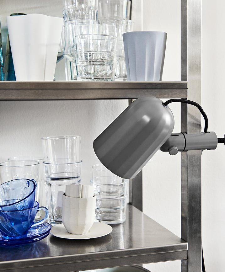 Lámpara de pinza Noc Clip, color crema