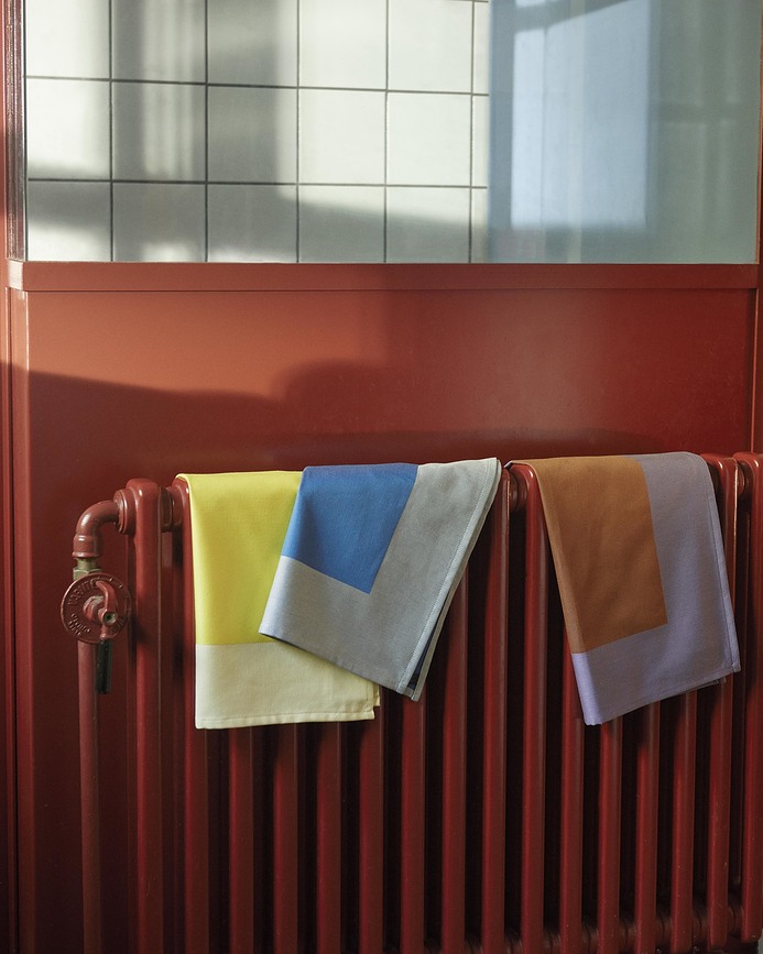 Mantel Individual Ram, gris y azul