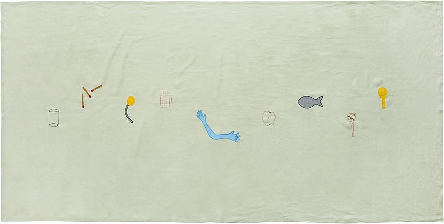 Mantel Sobremesa, 140 x 300 cm, blanco