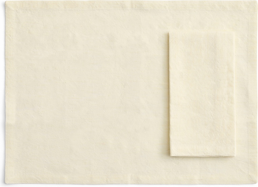 Manteles Individuales de tela Tavolo, beige, 4 unidades