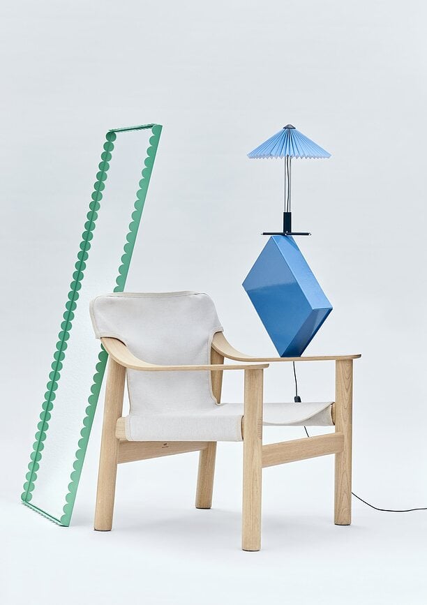 Matin Stolna Lampa 30 cm plava zrcalna