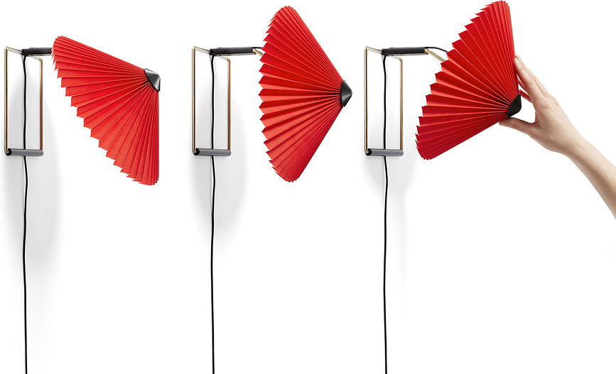 Matin Lampa zidna 30 cm tamnocrvena