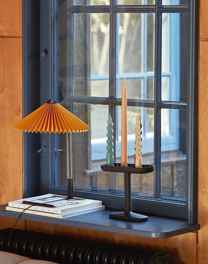 Matin Lampe de Table, 30 cm, jaune, laiton poli