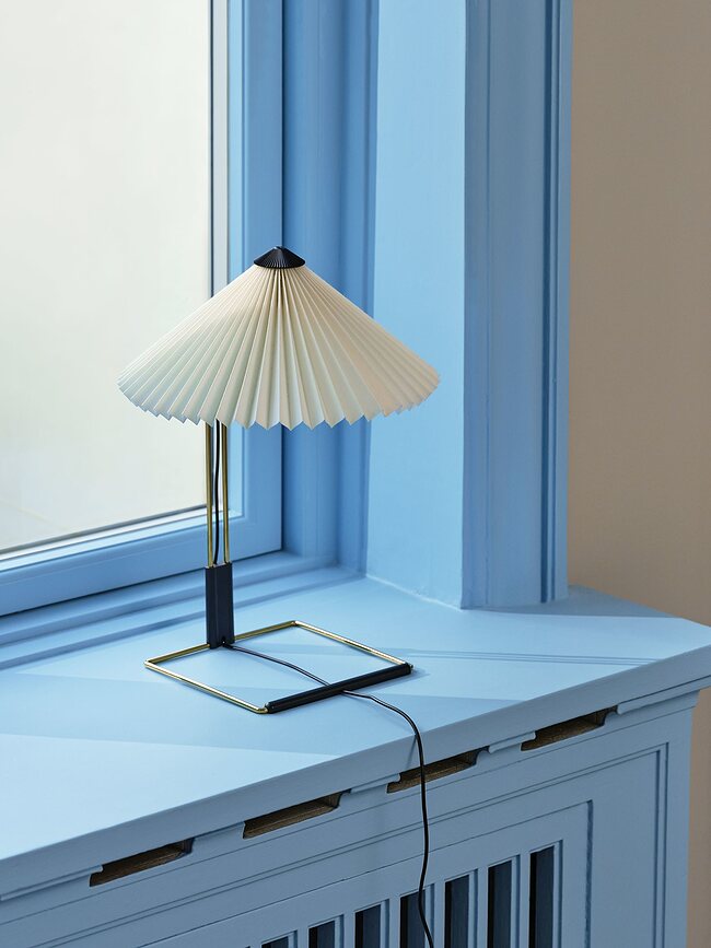 Matin Lampe de Table, 30 cm, jaune, laiton poli