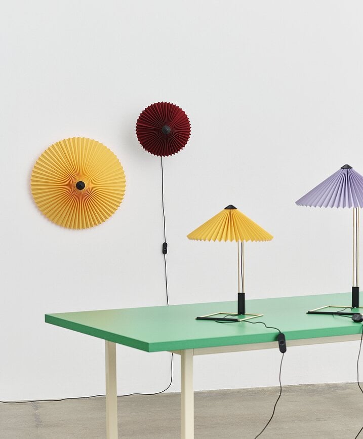 Matin Lampe de Table, 30 cm, jaune, laiton poli