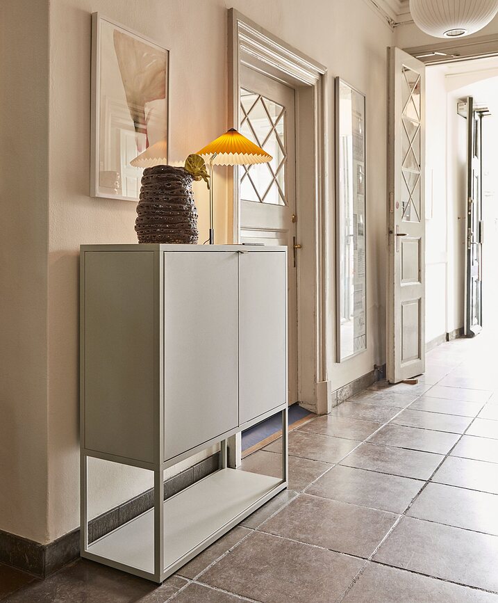 Matin Lampe de Table 38 cm, verte foncée, laiton poli