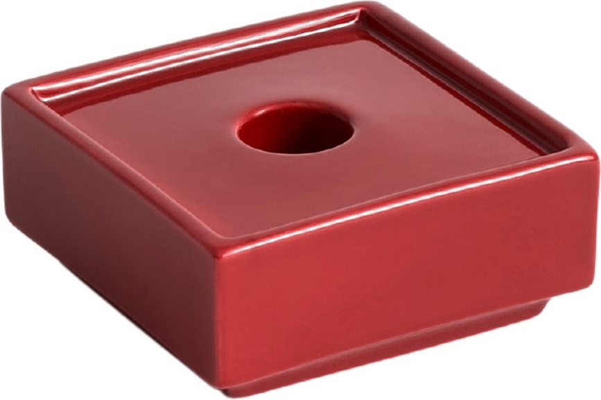 Mattone Klassischer Kerzenhalter S rot
