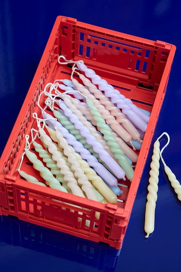 Mini Swirl Svijeće svijetlo plave 10 kom.