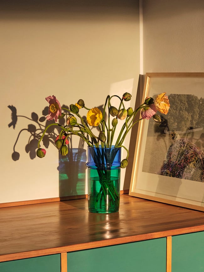 Moroccan Βάζο, 29 εκ., πράσινο-μπλε