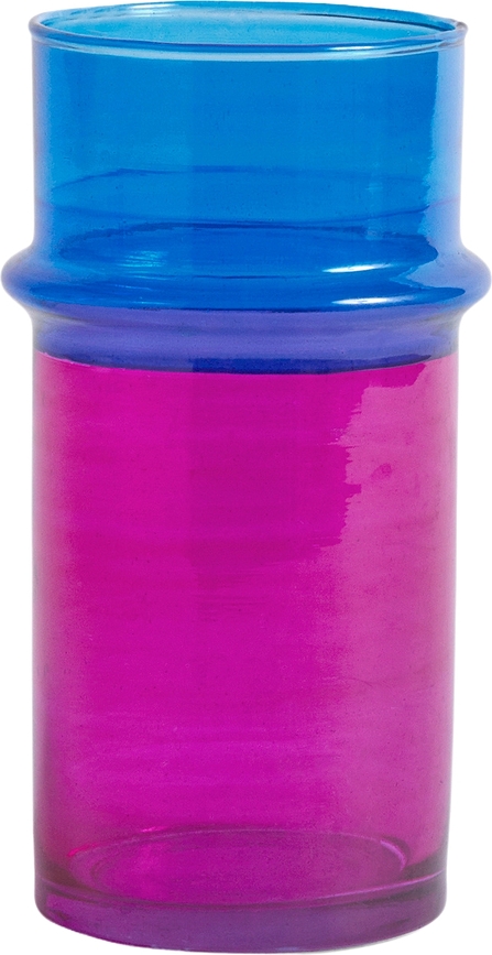 Moroccan Vase 20,5 cm, rose et bleu