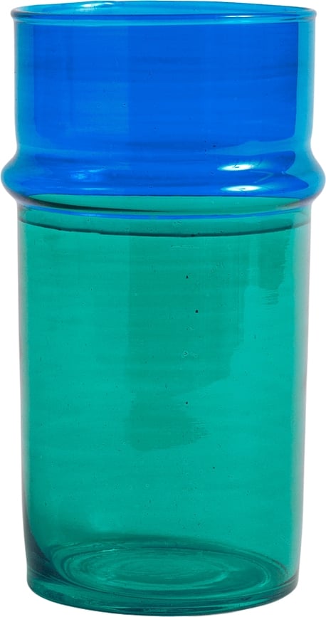 Moroccan Vase 29 cm grün-blau