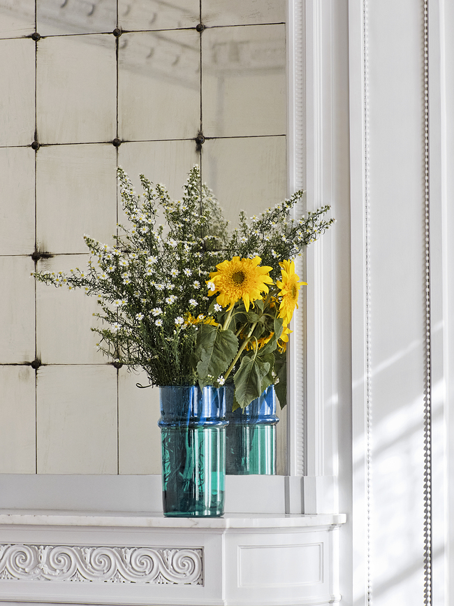 Moroccan Vase 29 cm, vert-bleu