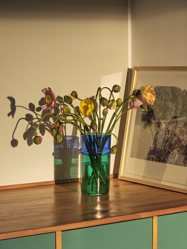 Moroccan Vaza, 29 cm, zeleno-modra