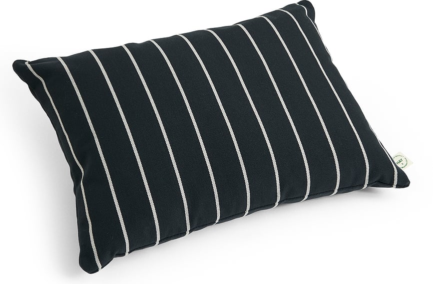 Outdoor Market Garden Cushion striped 35 x 45 cm, black