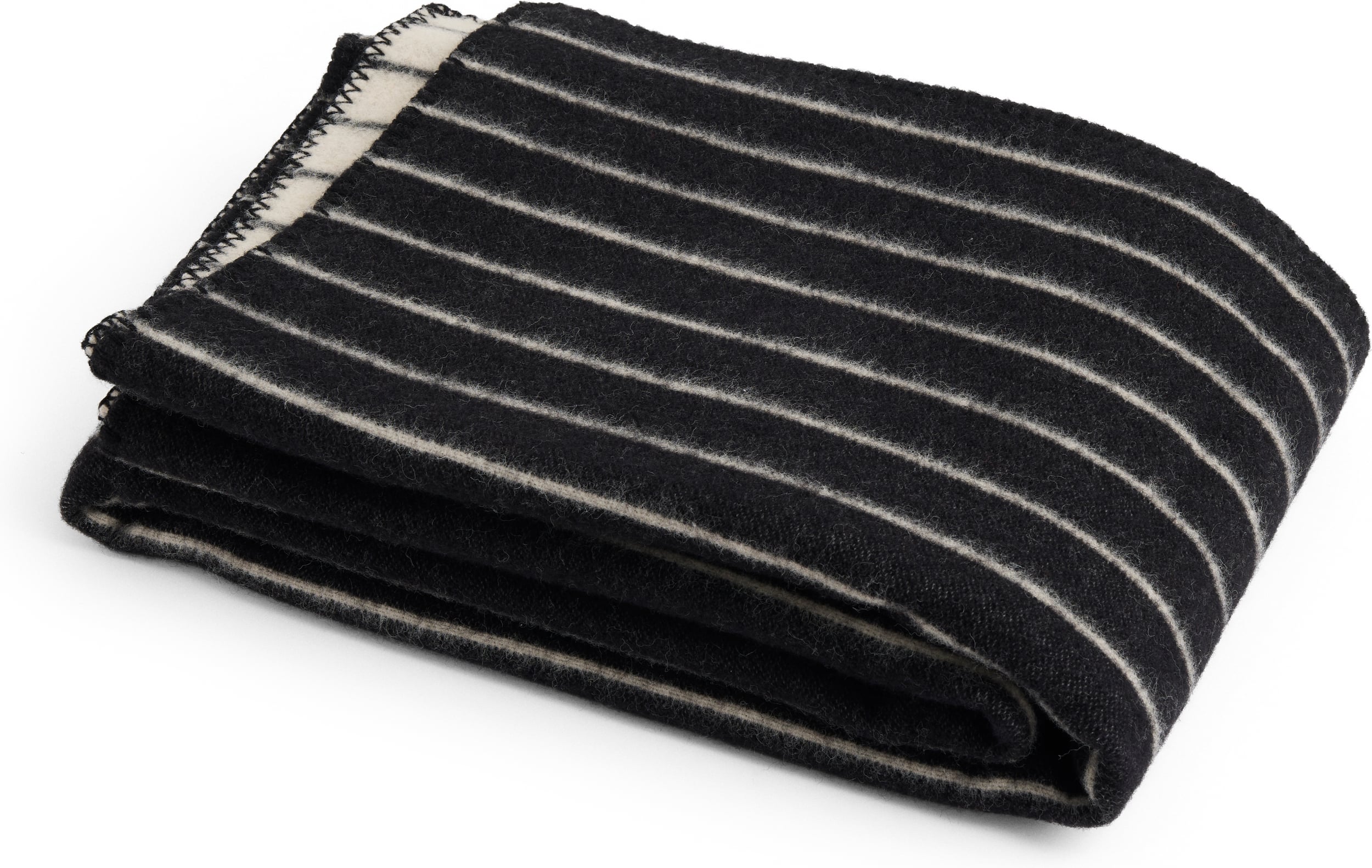 Outdoor Market Picknickdecke gestreift 130 x 180 cm, schwarz