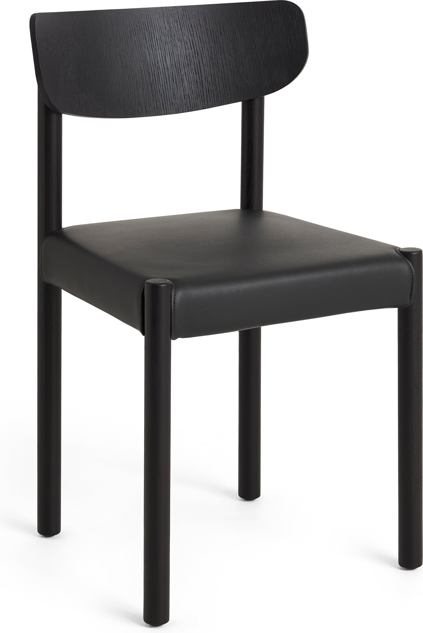 Pack Stuhl Eiche schwarz mit gepolstertem Sitz, Grano Black