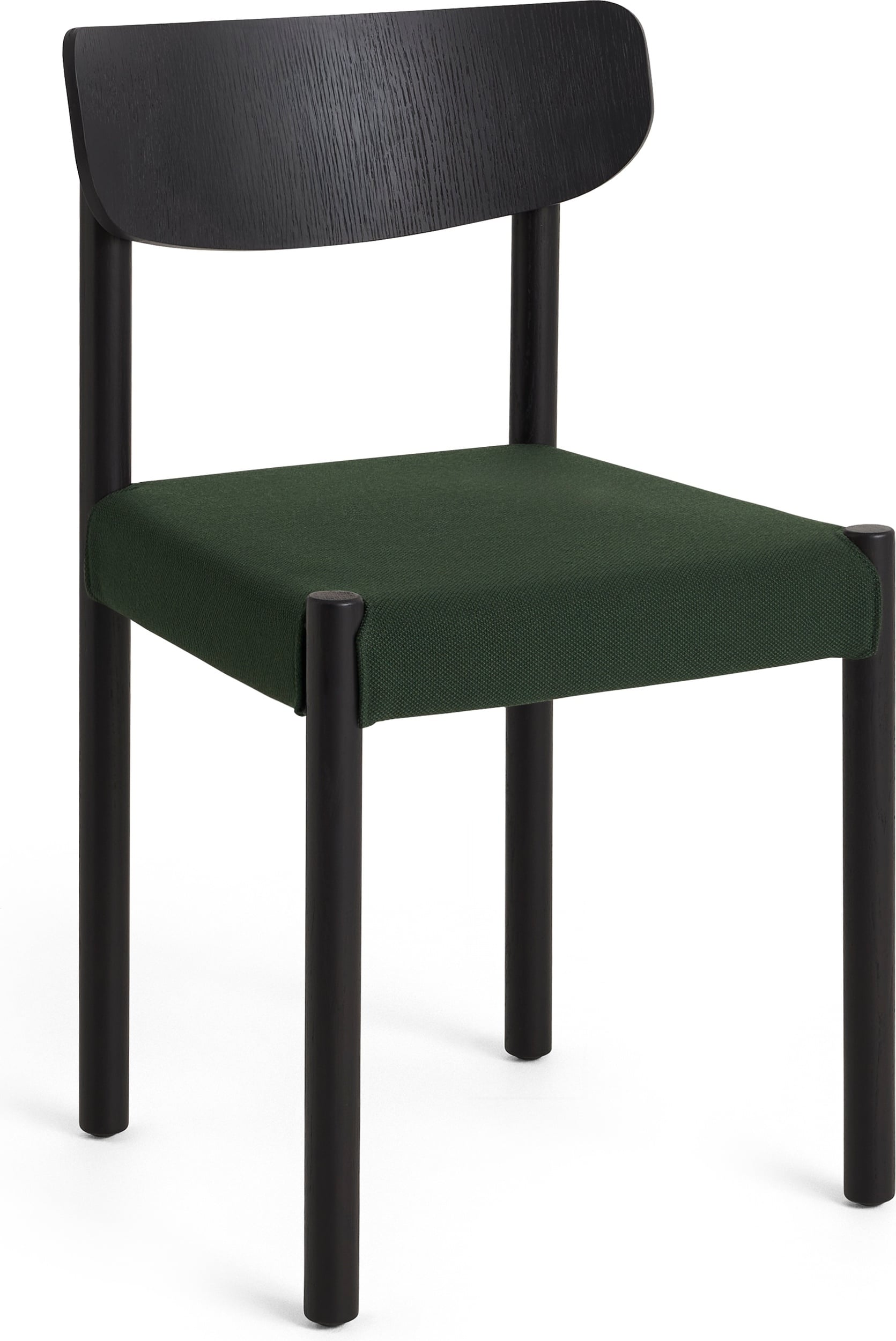 Pack Stuhl Eiche schwarz mit gepolstertem Sitz, Steelcut 975