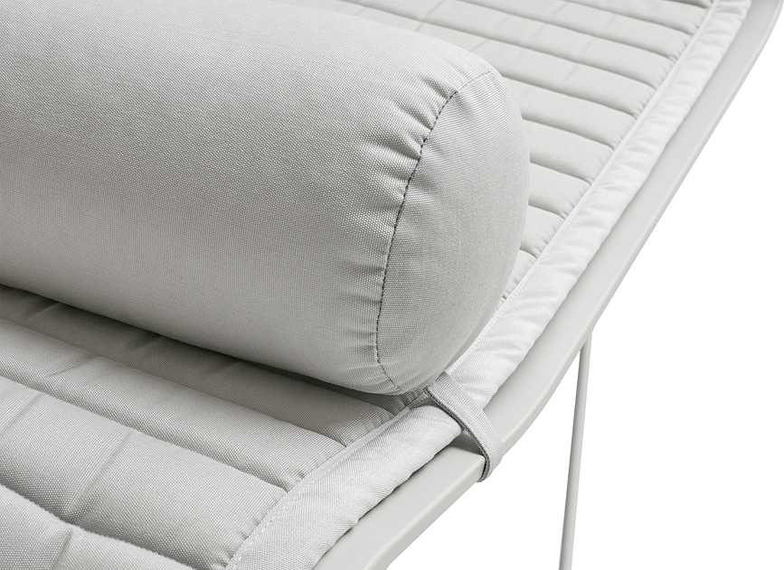 Palissade Appui-tête pour Chaise longue, 46,5 cm, gris