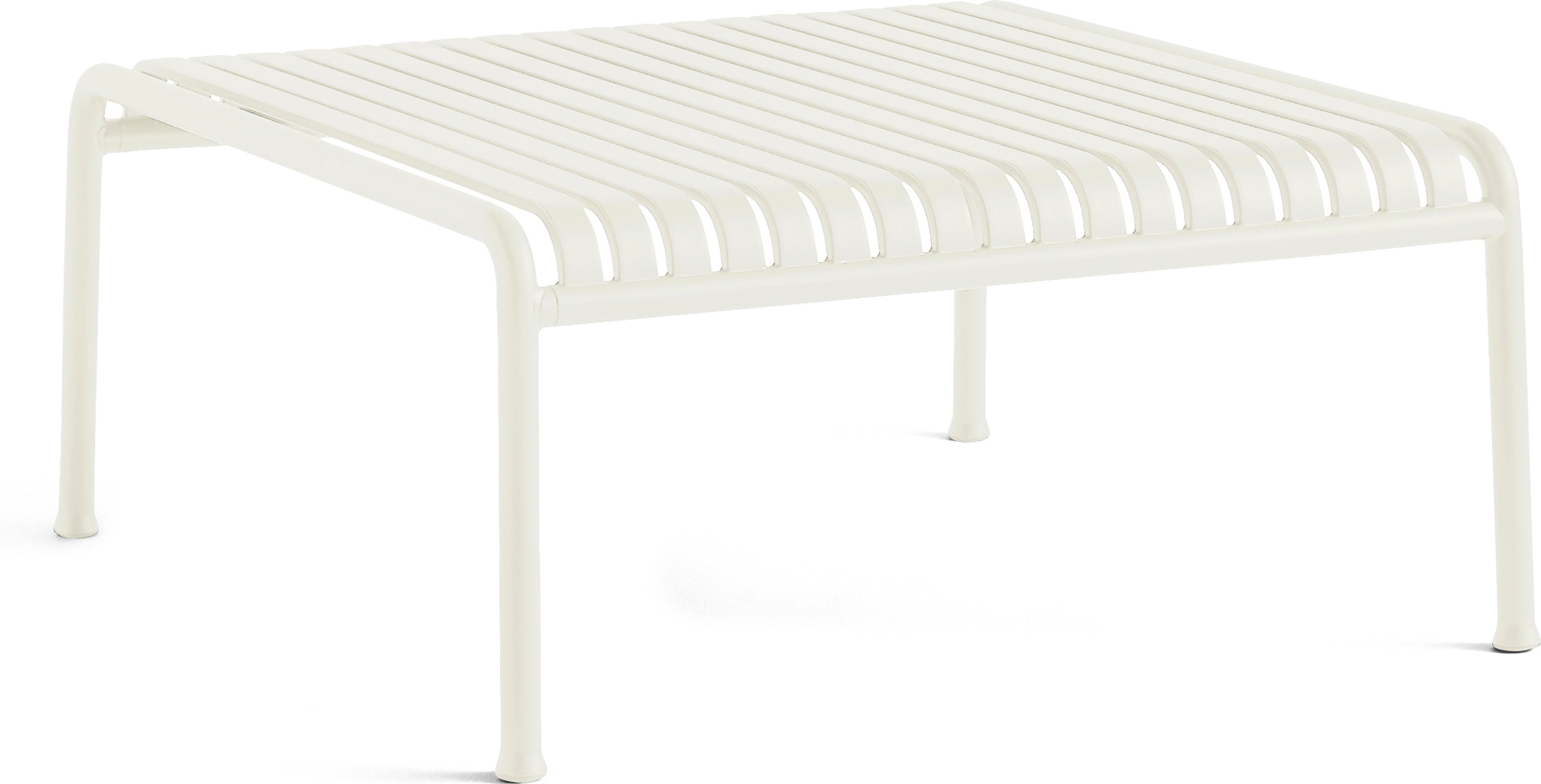 Palissade Couchtisch für den Garten 81,5 x 86 cm, weiß