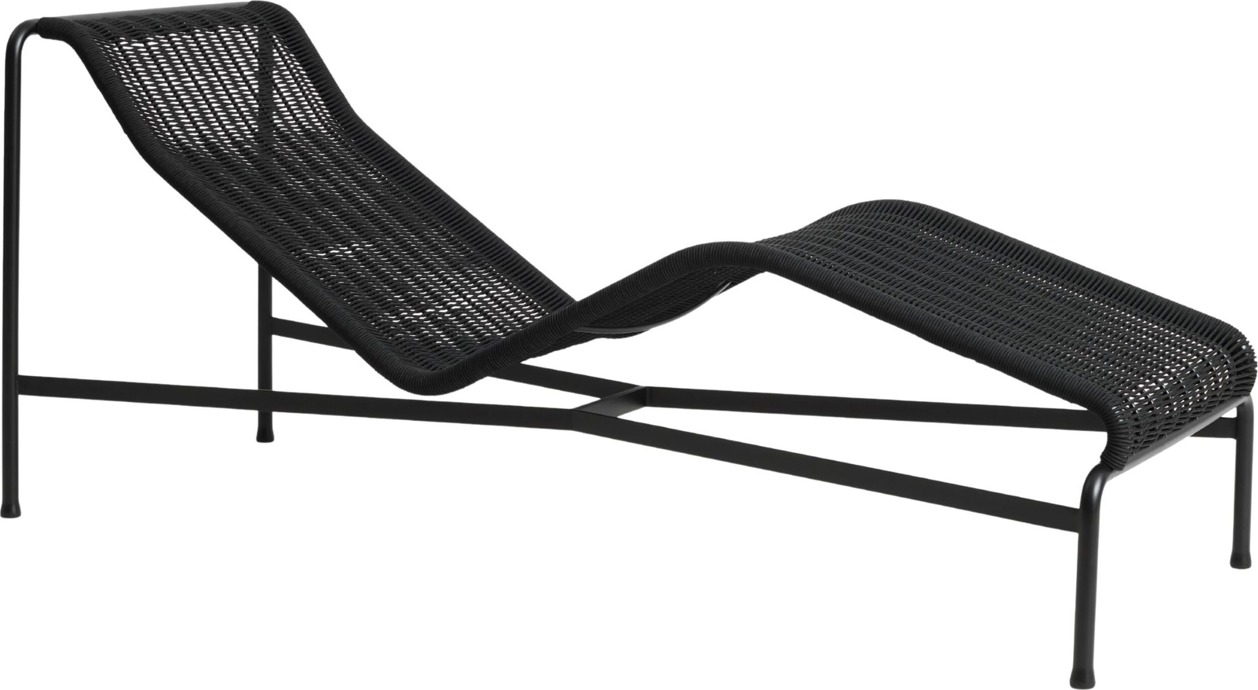 Palissade Gartenliege 164,5 cm, anthrazit, Rattan