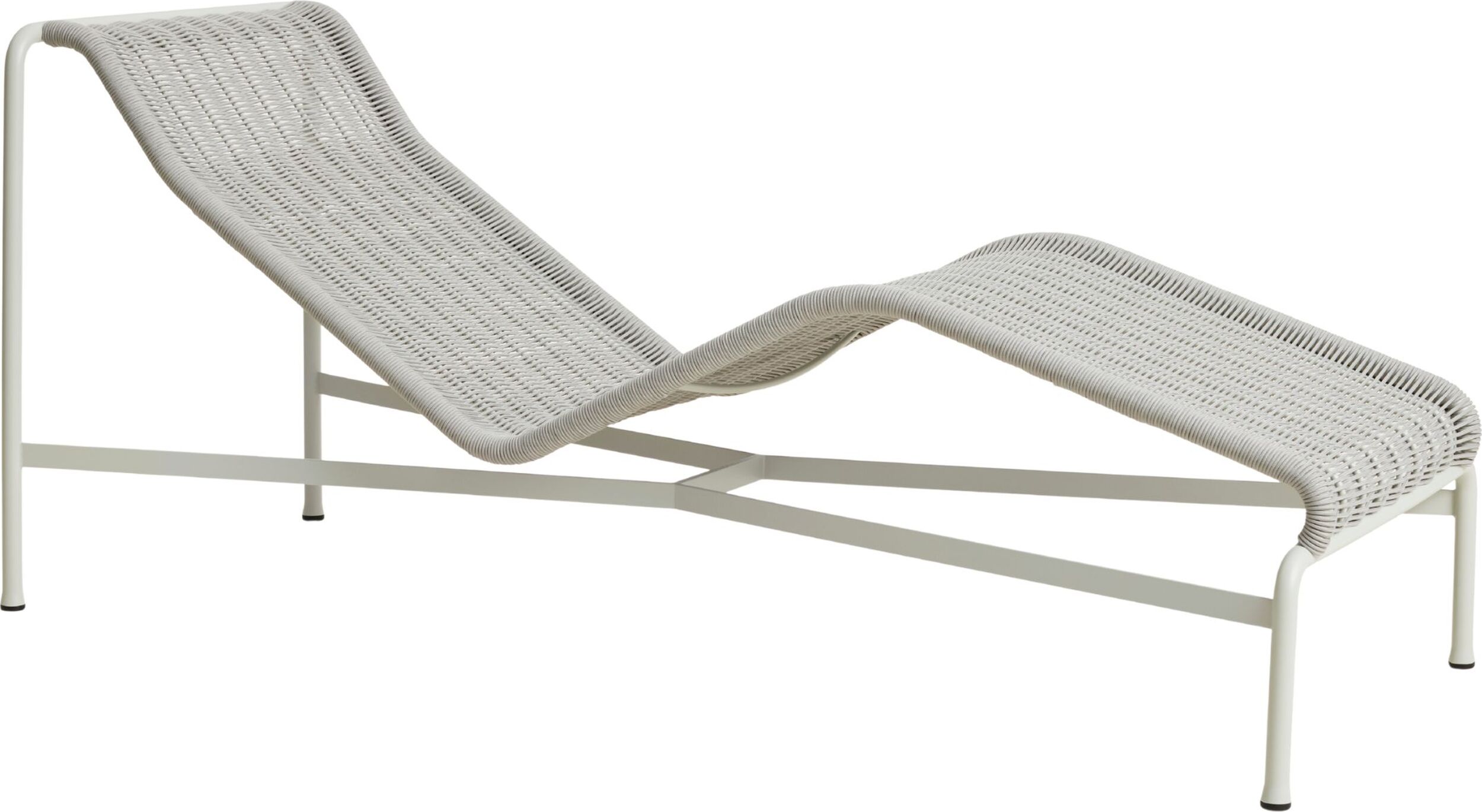 Palissade Gartenliege 164,5 cm, grau, Rattan