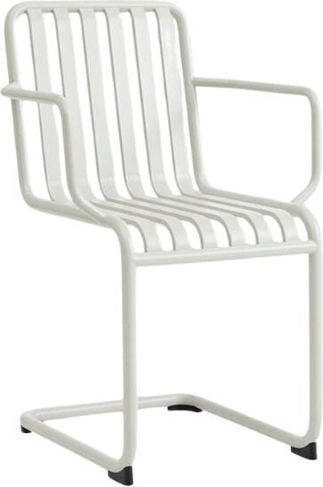 Palissade Gartenstuhl Freischwinger mit Armlehnen, grau