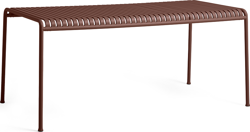 Palissade Gartentisch 170 x 90 cm, rot