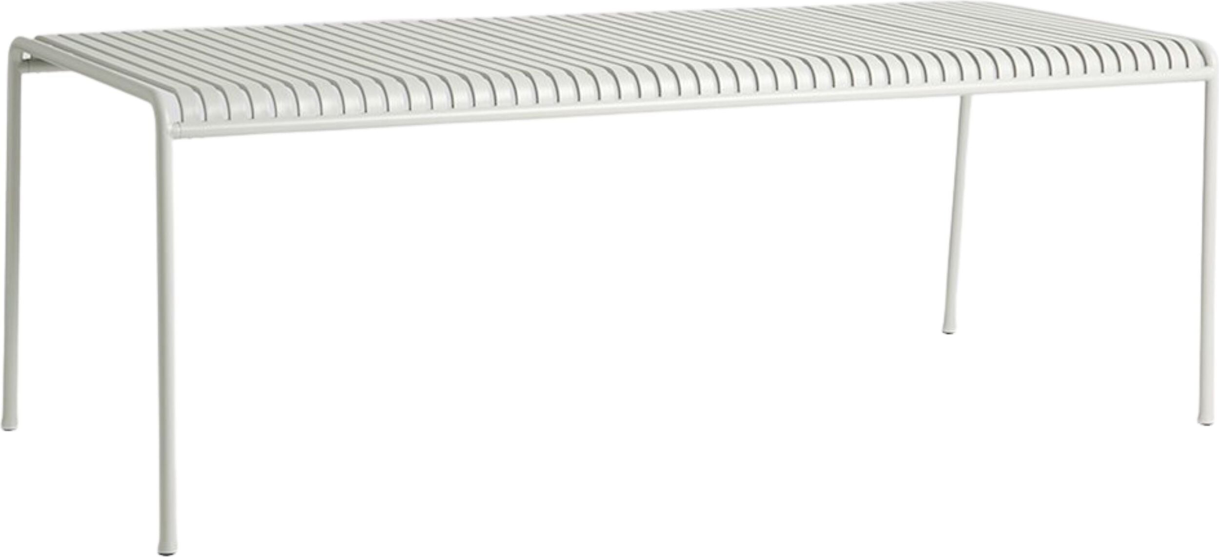 Palissade Gartentisch 220 x 90 cm grau