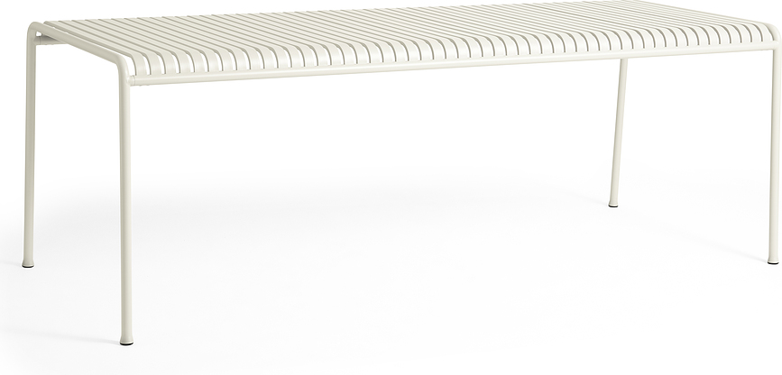 Palissade Gartentisch 220 x 90 cm weiß