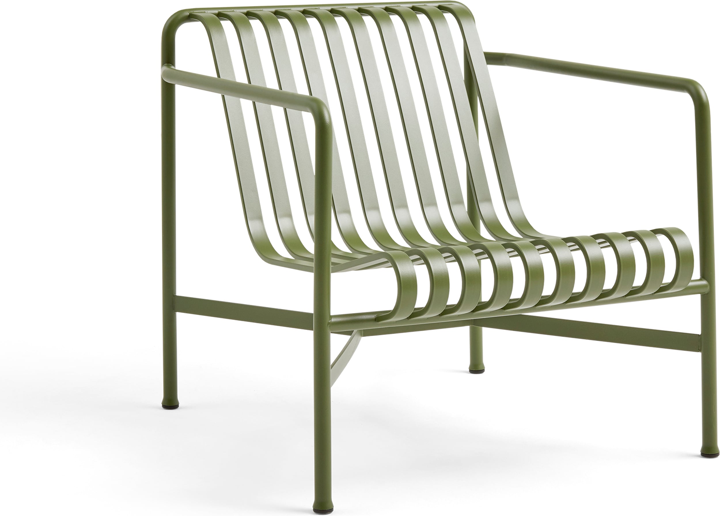 Palissade Niedriger Loungesessel für den Garten, oliv