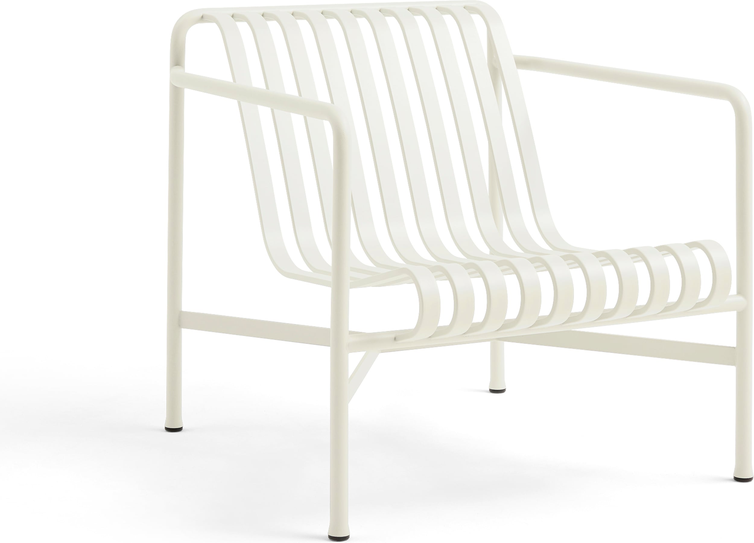 Palissade Niedriger Loungesessel für den Garten, weiß