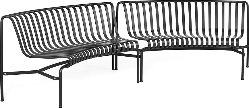 Palissade pargipingid seljatoega, antratsiithall, siseruumides, 2-osaline komplekt