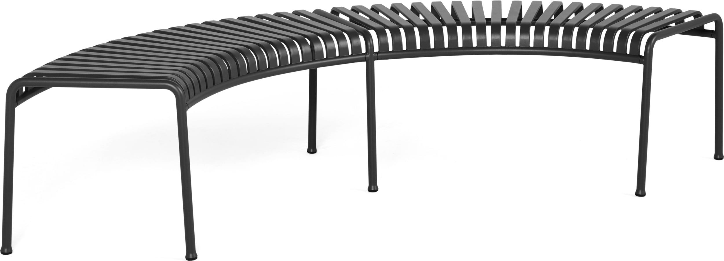 Palissade Parkbank, anthrazit, 2-teilig