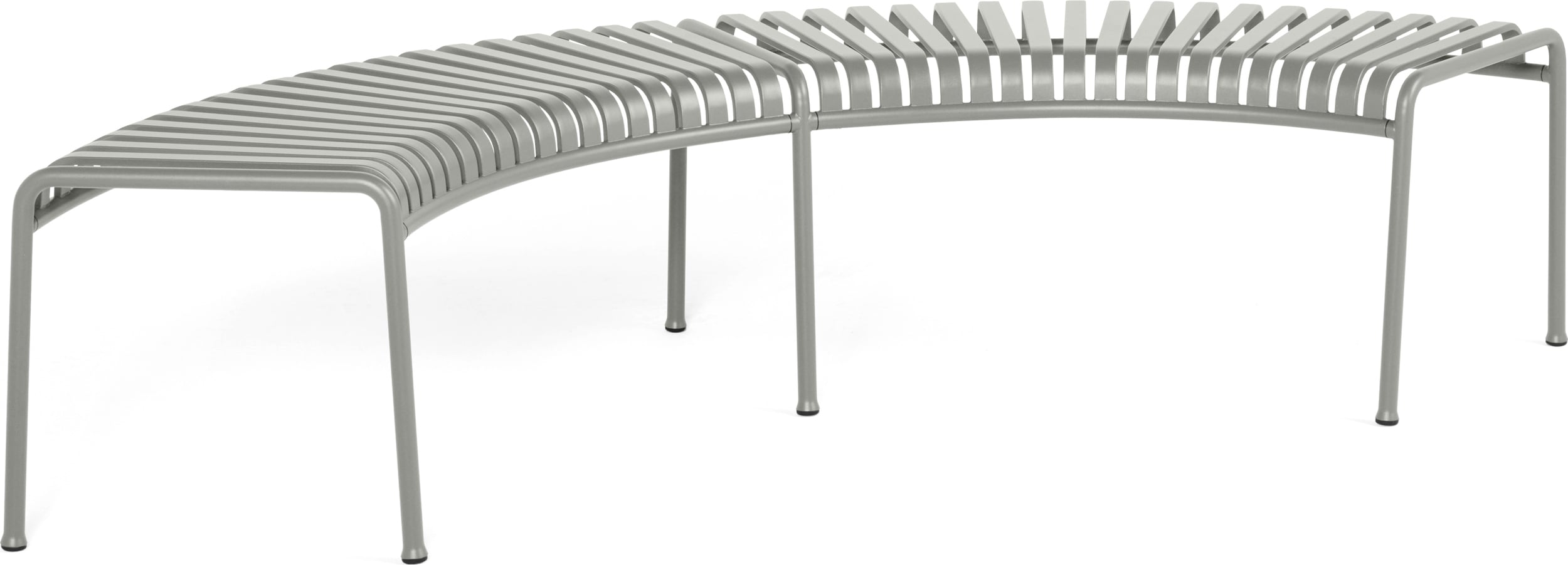 Palissade Parkbank, grau, 2-teilig
