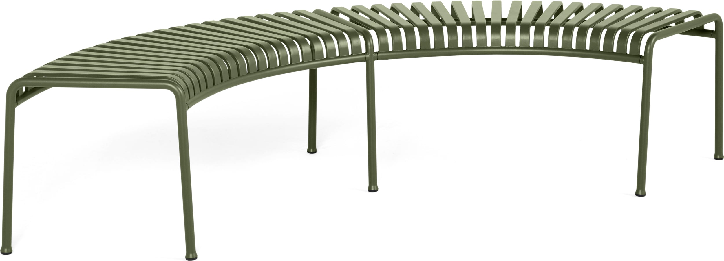 Palissade Parkbank, oliv, 2-teilig